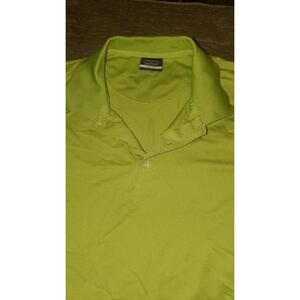 Nike Shirt Mens large Lime Green Dri-Fit Vapor Golf Polo Collar